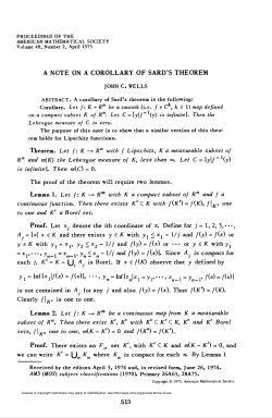 a note on a corollary of sard`s theorem