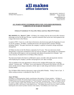 Makes Office Interiors Press Release 2014