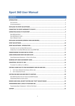 Xport 360 User Manual