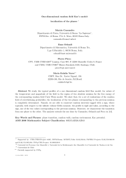 One-dimensional random field Kac`s model