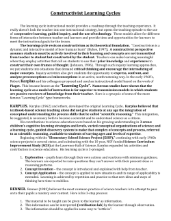 BYBEE and 5E Learning Cycle
