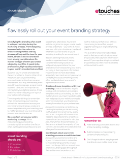 flawlessly roll out your event branding strategy