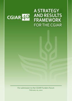 Strategy and Results Framework