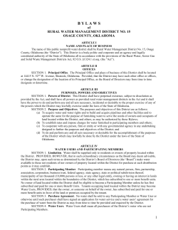 bylaws - Osage County RWD #15