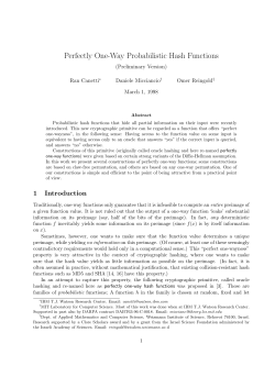 Perfectly One-Way Probabilistic Hash Functions