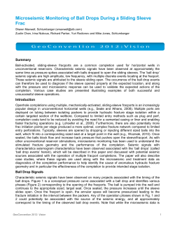 Microseismic Monitoring of Ball Drops During a