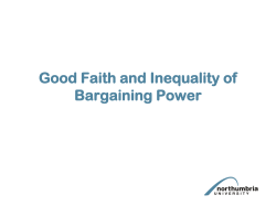 Good Faith and Inequality of Bargaining Power