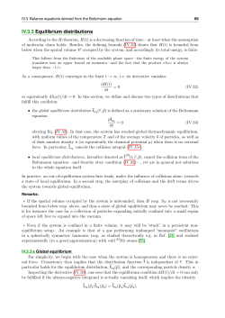 IV.3.3 Equilibrium distributions