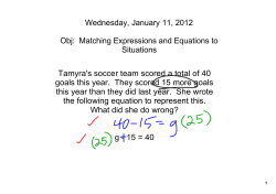 Tamyra`s soccer team scored a total of 40 goals this year