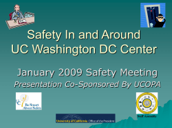 Safety In and Around UC Washington DC Center