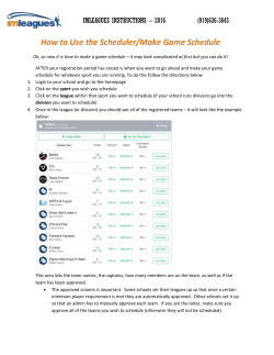 Making a Schedule 2.0