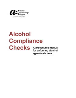 Alcohol Compliance Checks: A Procedures Manual for Enforcing