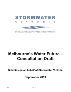 Melbourne Water Future Strategy