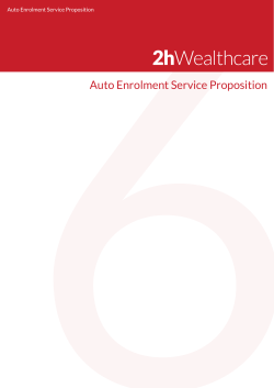 Auto Enrolment Service Proposition