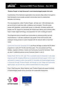 Somerset BBO Press Release – Dec 2016