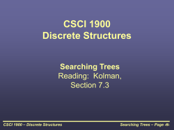 Discrete Structures CSCI 1900 Discrete Structures
