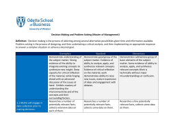 Decision Making and Problem Solving (Master of Management