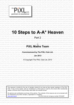 10 Steps to AA* Heaven - Chingford Foundation School