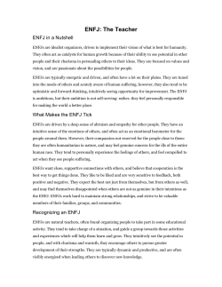 Myers Brigg Personality Type Descriptions and Career