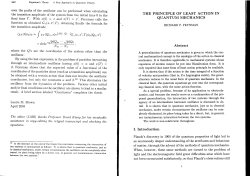 the principle of least action in quantum mechanics