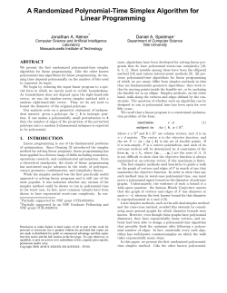 A Randomized Polynomial-Time Simplex Algorithm for Linear