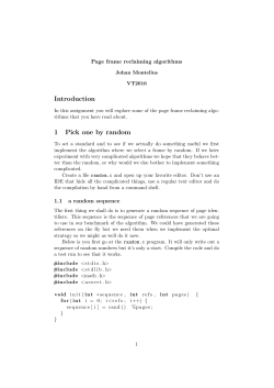 Introduction 1 Pick one by random