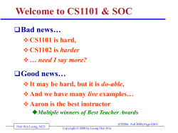CS5206: Overview