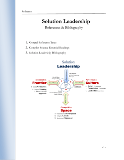 Solution Leadership Bibliography