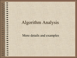 Algorithm Analysis