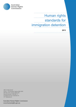 Human Rights standards for immigration detention