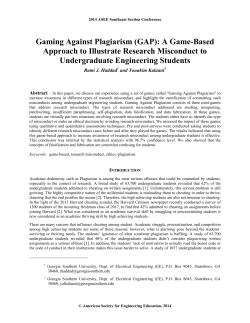 Gaming Against Plagiarism (GAP): A Game-Based - ASEE