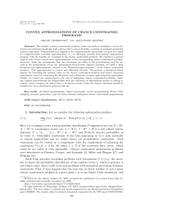 Convex Approximations of Chance Constrained Programs