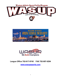 2016 Official Tournament Rule Book