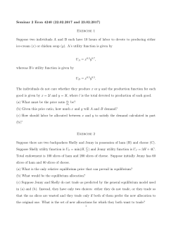 Seminar 2 Econ 4240 (22.02.2017 and 23.02.2017) Exercise 1