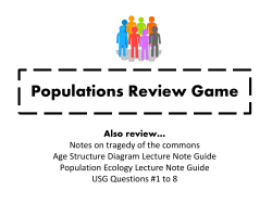 Populations Review Game