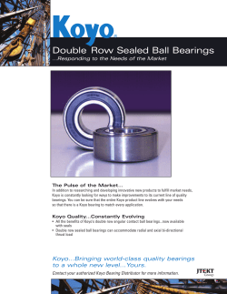 Double Row Sealed Ball Bearings - Gulf Worldwide Distribution FZE