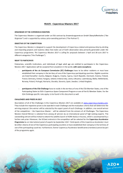 RULES - Copernicus Masters 2017
