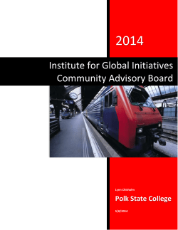 Institute for Global Initiatives Community Advisory Board