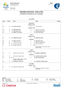 Daily Match Information