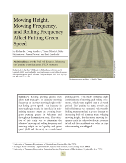 Mowing Height, Mowing Frequency, and Rolling Frequency Affect