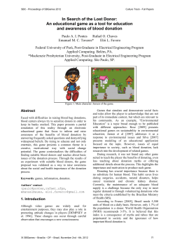 In Search of the Lost Donor: An educational game as a