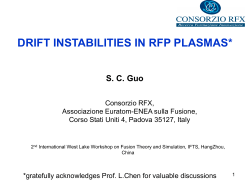 DRIFT INSTABILITIES IN RFP PLASMAS* SC Guo