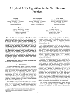 A Hybrid ACO Algorithm for the Next Release Problem