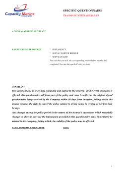 specific questionnaire