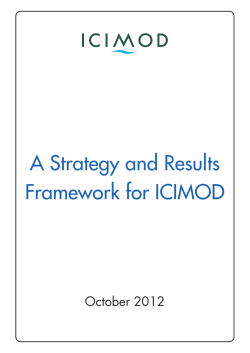 A Strategy and Results Framework for ICIMOD