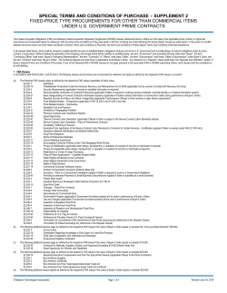 Fixed-Price Type Procurements