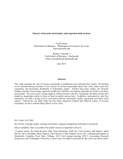 Sources of investor uncertainty and expected stock returns