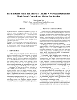 The Bluetooth Radio Ball Interface