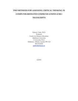 definiding and detecting critical thinking in computer