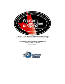 2016 Club Team – WCRC Info Package